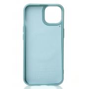 Силиконовый чехол Slim Ring Glamour с поддержкой MagSafe для iPhone 12/12 Pro wave blue