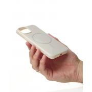 Силиконовый чехол Slim Ring Glamour с поддержкой MagSafe для iPhone 12/12 Pro natural titanium