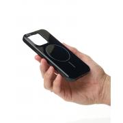 Силиконовый чехол Slim Ring Glamour с поддержкой MagSafe для iPhone 13 Pro black