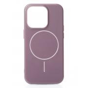 Силиконовый чехол Slim Ring Glamour с поддержкой MagSafe для iPhone 13 Pro deep purple