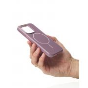 Силиконовый чехол Slim Ring Glamour с поддержкой MagSafe для iPhone 13 Pro deep purple