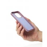 Силиконовый чехол Slim Ring Glamour с поддержкой MagSafe для iPhone 14 Pro deep purple