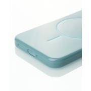 Силиконовый чехол Slim Ring Glamour с поддержкой MagSafe для iPhone 16E wave blue