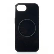 Силиконовый чехол Slim Ring Glamour с поддержкой MagSafe для iPhone 16E black