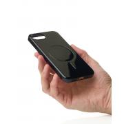 Силиконовый чехол Slim Ring Glamour с поддержкой MagSafe для iPhone 16E black