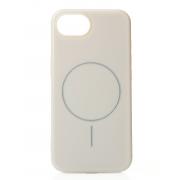 Силиконовый чехол Slim Ring Glamour с поддержкой MagSafe для iPhone 16E natural titanium