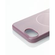 Силиконовый чехол Slim Ring Glamour с поддержкой MagSafe для iPhone 16E deep purple
