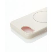 Силиконовый чехол Slim Ring Glamour с поддержкой MagSafe для iPhone 16E natural titanium