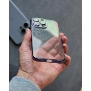 Пластиковый чехол GLITTER для iPhone 15 Pro Max фиолетовый