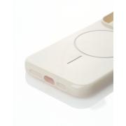 Силиконовый чехол Slim Ring Glamour с поддержкой MagSafe для iPhone 14 Pro natural titanium