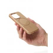 Силиконовый чехол Slim Ring Glamour с поддержкой MagSafe для iPhone 14 Pro desert titanium