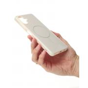 Силиконовый чехол Slim Ring Glamour с поддержкой MagSafe для Samsung A06 natural titanium