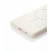 Силиконовый чехол Slim Ring Glamour с поддержкой MagSafe для Samsung A06 natural titanium