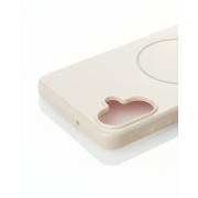 Силиконовый чехол Slim Ring Glamour с поддержкой MagSafe для Samsung A06 natural titanium