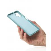 Силиконовый чехол Slim Ring Glamour с поддержкой MagSafe для Samsung A06 wave blue