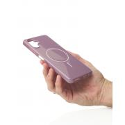 Силиконовый чехол Slim Ring Glamour с поддержкой MagSafe для Samsung A06 deep purple