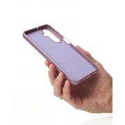 Силиконовый чехол Slim Ring Glamour с поддержкой MagSafe для Samsung A16 deep purple