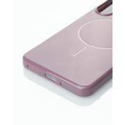 Силиконовый чехол Slim Ring Glamour с поддержкой MagSafe для Samsung A16 deep purple
