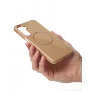 Силиконовый чехол Slim Ring Glamour с поддержкой MagSafe для Samsung A16 desert titanium