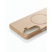 Силиконовый чехол Slim Ring Glamour с поддержкой MagSafe для Samsung A16 desert titanium