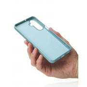 Силиконовый чехол Slim Ring Glamour с поддержкой MagSafe для Samsung A16 wave blue