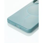 Силиконовый чехол Slim Ring Glamour с поддержкой MagSafe для Samsung A16 wave blue