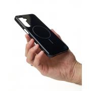 Силиконовый чехол Slim Ring Glamour с поддержкой MagSafe для Samsung A16 black