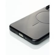 Силиконовый чехол Slim Ring Glamour с поддержкой MagSafe для Samsung A16 black