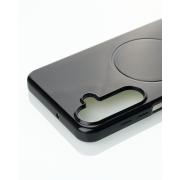 Силиконовый чехол Slim Ring Glamour с поддержкой MagSafe для Samsung A16 black