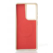 Чехол Glamour Beats Case with MagSafe для Samsung S21 Ultra natural titanium