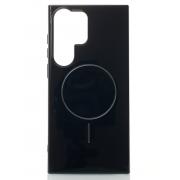 Силиконовый чехол Slim Ring Glamour с поддержкой MagSafe для Samsung S22 Ultra black