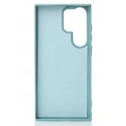 Силиконовый чехол Slim Ring Glamour с поддержкой MagSafe для Samsung S22 Ultra wave blue