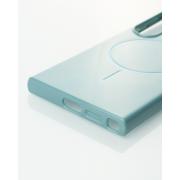 Силиконовый чехол Slim Ring Glamour с поддержкой MagSafe для Samsung S22 Ultra wave blue