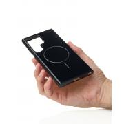 Силиконовый чехол Slim Ring Glamour с поддержкой MagSafe для Samsung S22 Ultra black