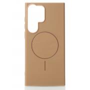 Силиконовый чехол Slim Ring Glamour с поддержкой MagSafe для Samsung S23 Ultra desert titanium