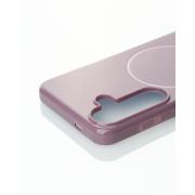 Силиконовый чехол Slim Ring Glamour с поддержкой MagSafe для Samsung S24 FE deep purple