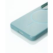 Силиконовый чехол Slim Ring Glamour с поддержкой MagSafe для Samsung S24 FE wave blue