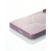 Силиконовый чехол Slim Ring Glamour с поддержкой MagSafe для Samsung S24 deep purple