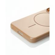 Силиконовый чехол Slim Ring Glamour с поддержкой MagSafe для Samsung S24 desert titanium