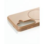 Силиконовый чехол Slim Ring Glamour с поддержкой MagSafe для Samsung S24 desert titanium
