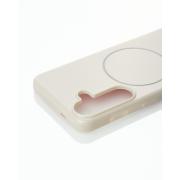 Силиконовый чехол Slim Ring Glamour с поддержкой MagSafe для Samsung S24 natural titanium