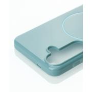Силиконовый чехол Slim Ring Glamour с поддержкой MagSafe для Samsung S24 wave blue