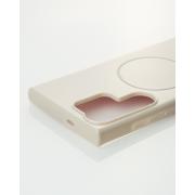 Силиконовый чехол Slim Ring Glamour с поддержкой MagSafe для Samsung S24 Ultra natural titanium