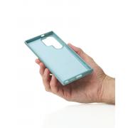 Силиконовый чехол Slim Ring Glamour с поддержкой MagSafe для Samsung S24 Ultra wave blue