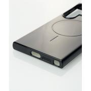 Силиконовый чехол Slim Ring Glamour с поддержкой MagSafe для Samsung S24 Ultra black