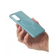 Чехол Glamour Case with MagSafe для Samsung S25 Edge wave blue