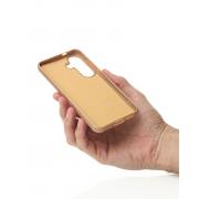 Силиконовый чехол Slim Ring Glamour с поддержкой MagSafe для Samsung S25 desert titanium