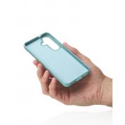 Силиконовый чехол Slim Ring Glamour с поддержкой MagSafe для Samsung S25 wave blue