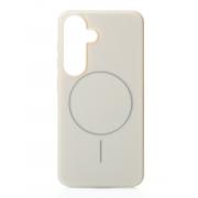 Силиконовый чехол Slim Ring Glamour с поддержкой MagSafe для Samsung S25 natural titanium