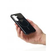 Силиконовый чехол Slim Ring Glamour с поддержкой MagSafe для Samsung S25 black